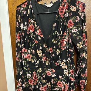 Floral V-Neck Blouse